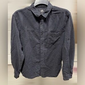 Rock & Republic Men's XL Shirt Black / White Specks Long Sleeve Button Up